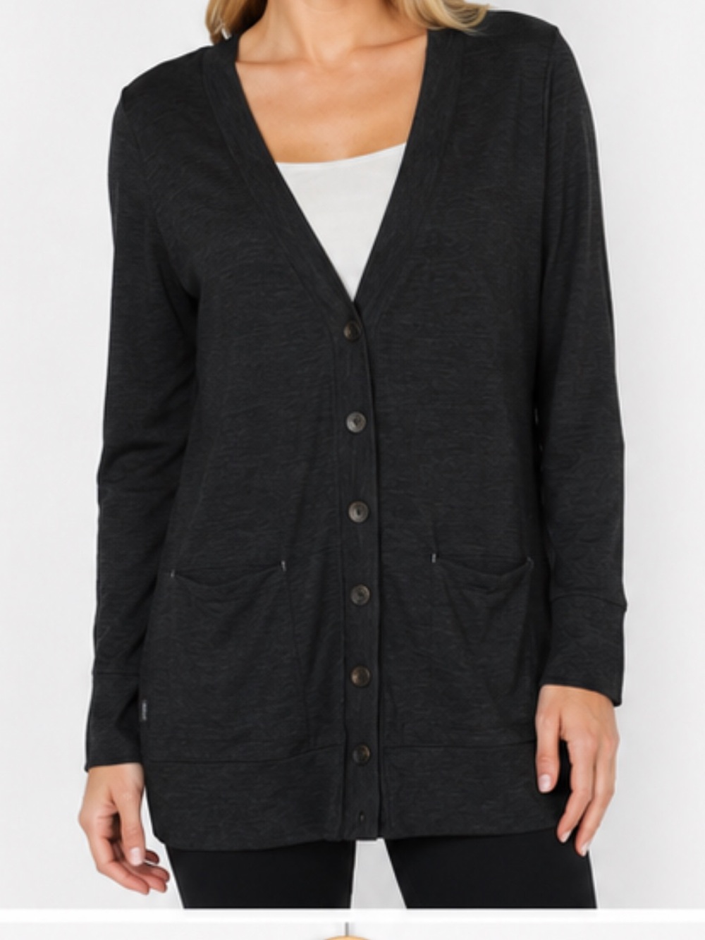 Icebreaker Women's Cruise Cardigan Sweater Button Front Dark Grey Size Small